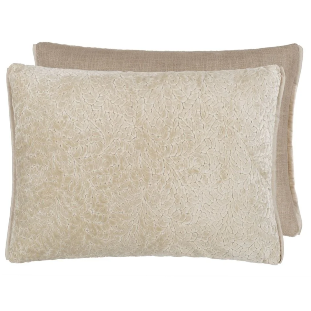 Cartouche Linen Velvet Cushion - Indaba Design