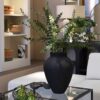 Large Black Textured Finish Vase - Image 2