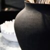 Large Black Textured Finish Vase - Image 3