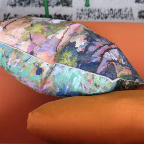 Foret Impressionniste Forest Cotton Cushion - Image 6