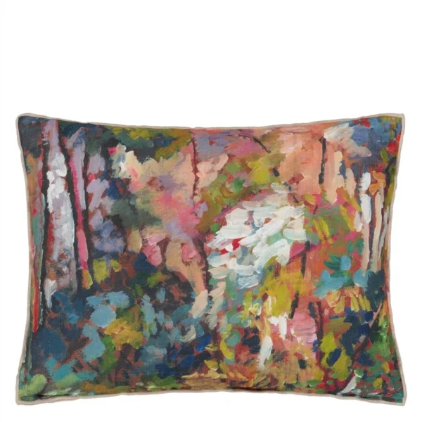 Foret Impressionniste Forest Cotton Cushion - Image 3